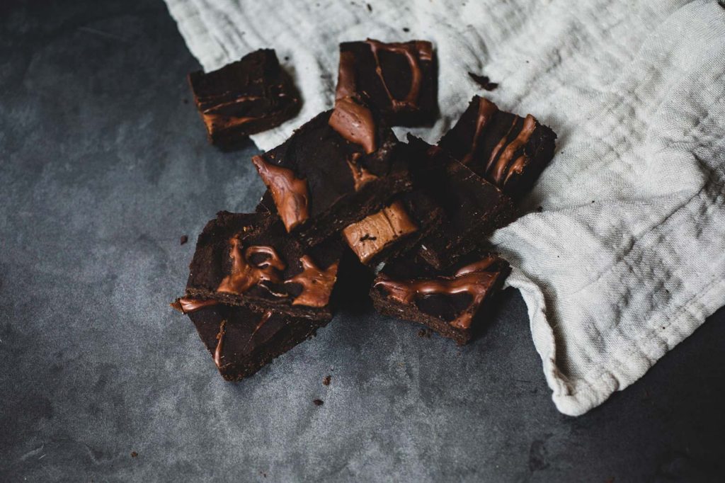 Gesunde vegane Brownies ohne Zucker und glutenfrei