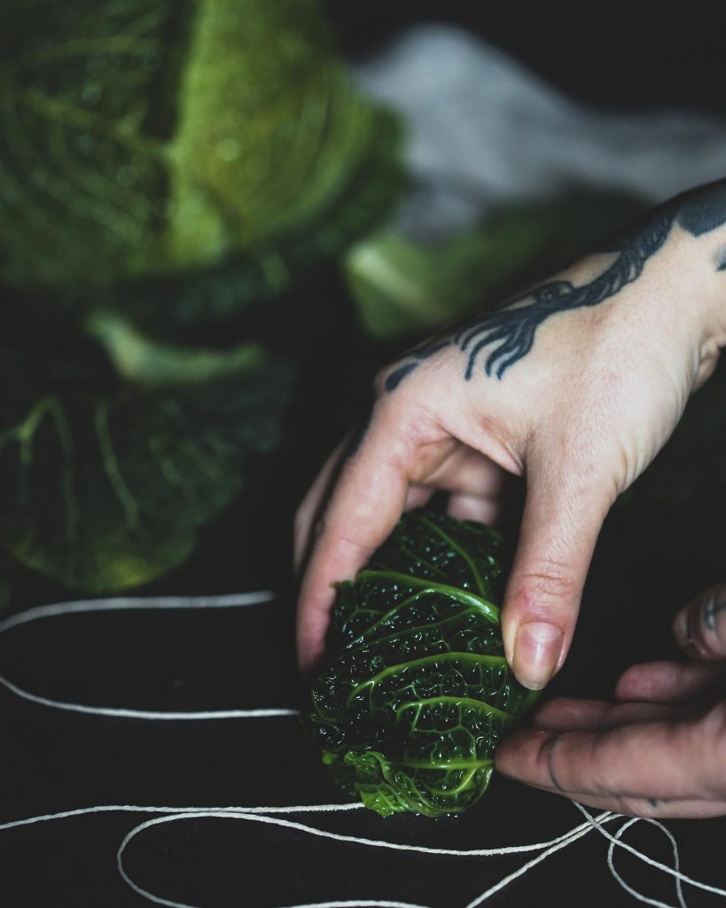 vegane kohlrouladen aus wirsing mit pilzfuellung und sauce