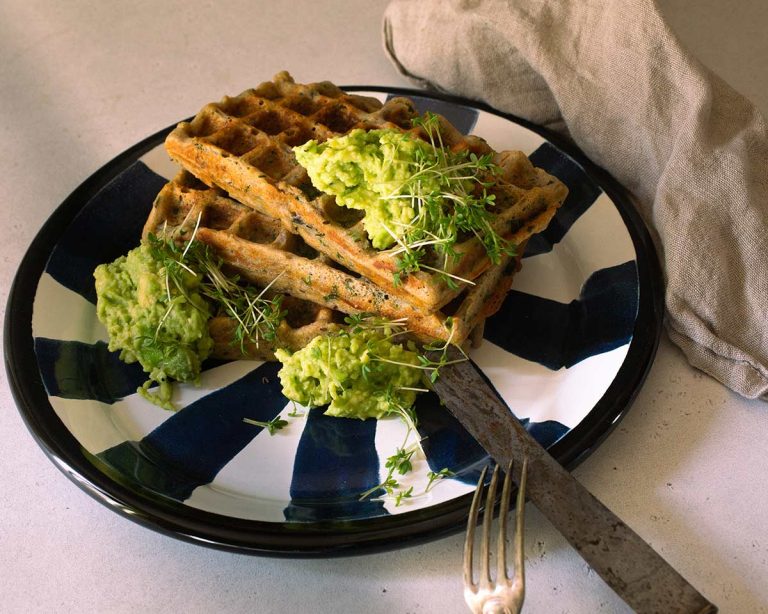 Herzhafte Waffeln vegan und glutenfrei mit Buchweizenmehl